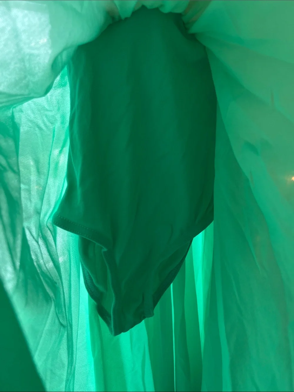 Girls Green Velvet & Chiffon Party Dress with Gold Trim